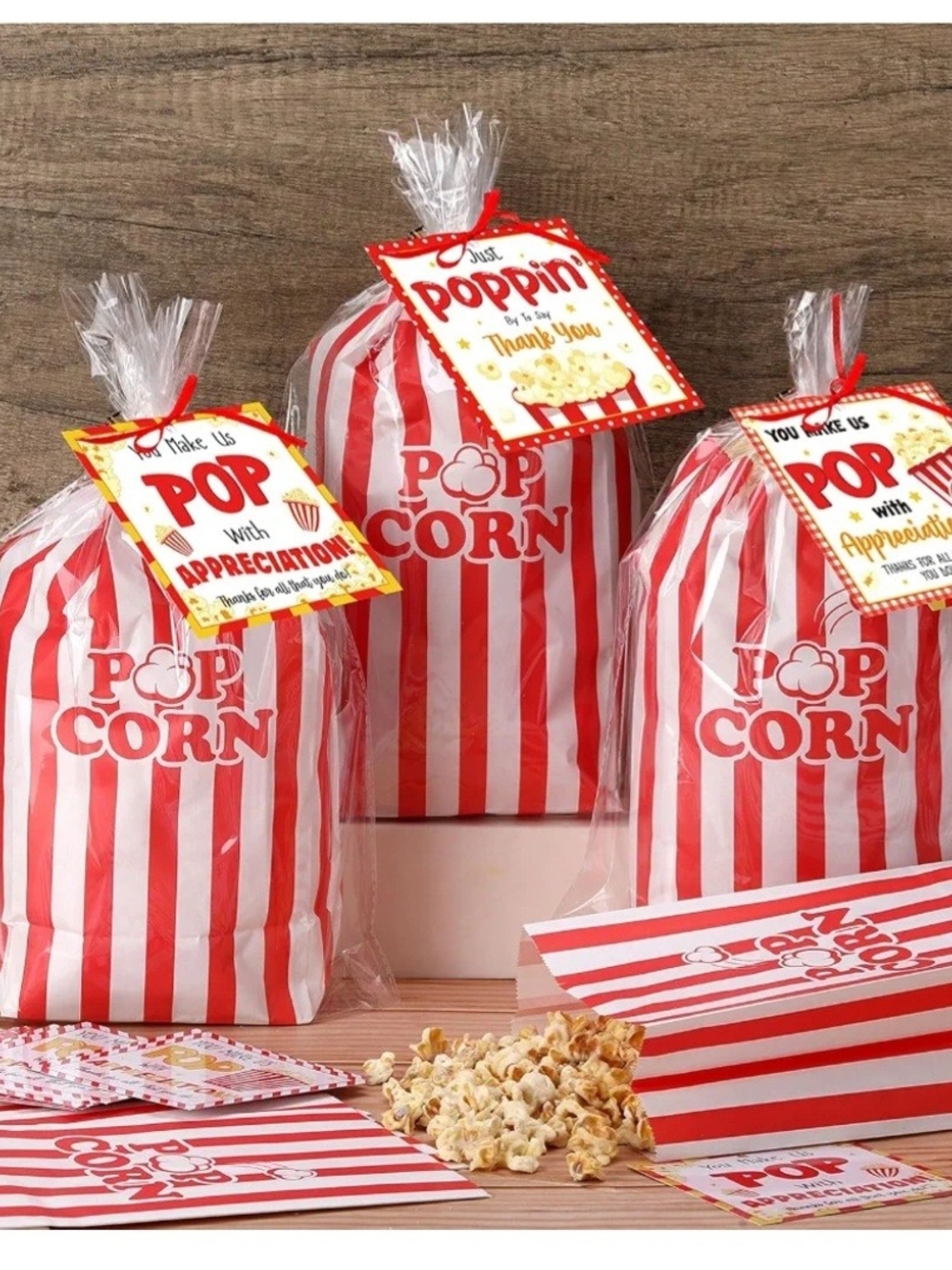 Movie Night Popcorn Bags Set Party Supplies